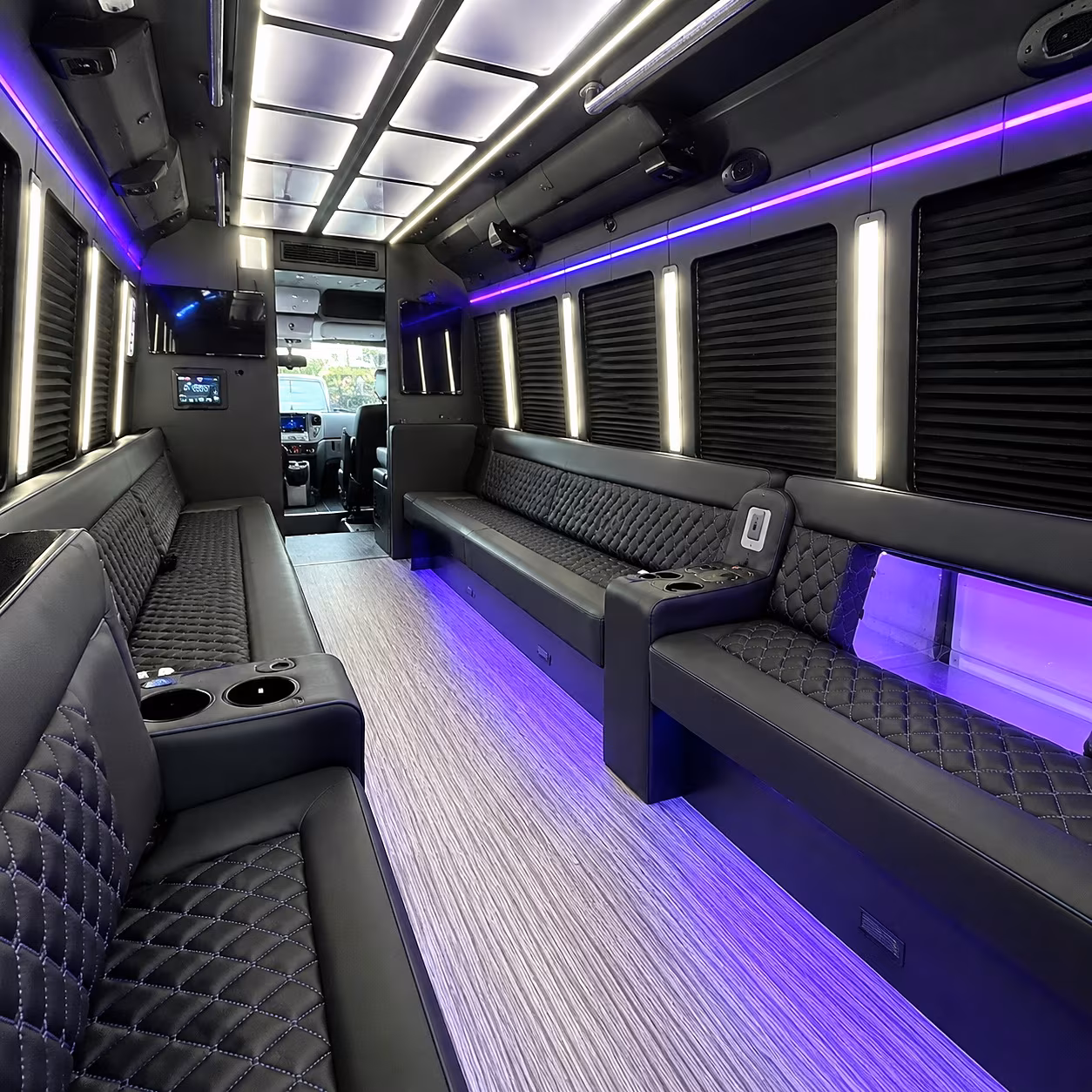 apple valley party bus rental interior
