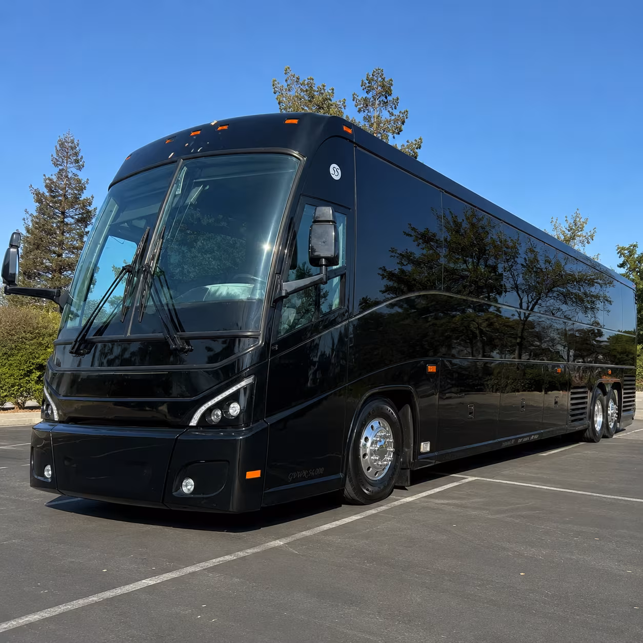 cross the cajon pass with your team on a safe comfortable charter bus